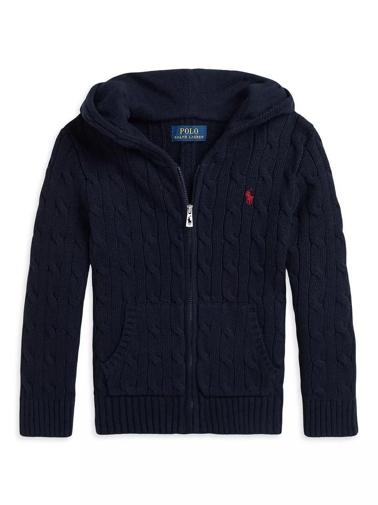 Ralph Lauren Little Boy's &amp; Boy's Cable-Knit Zip-Up Hoodie 1