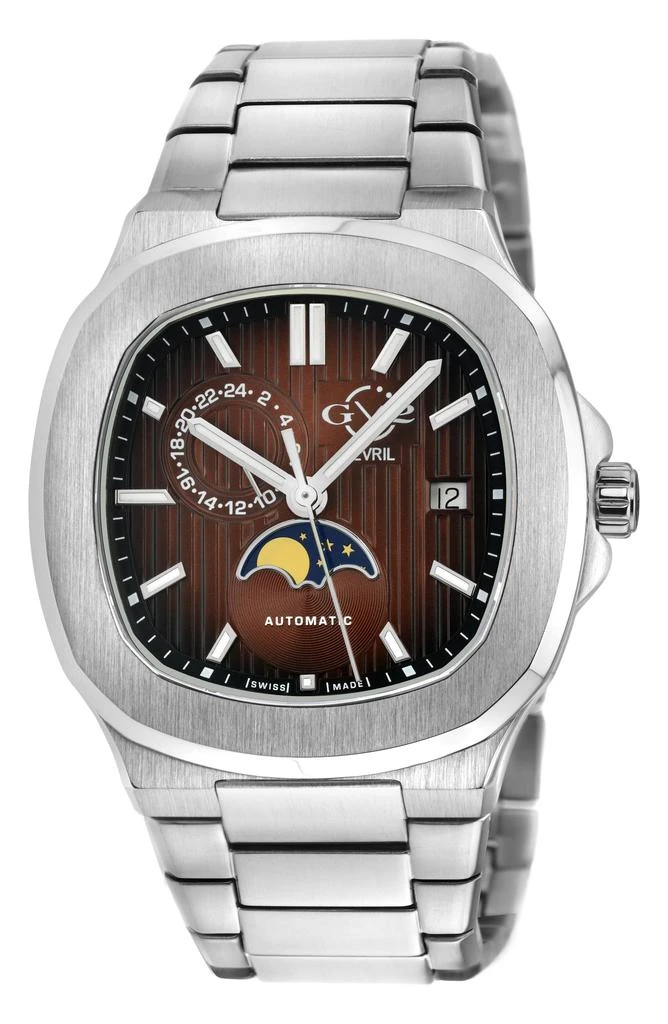 GV2 Pontente Moon Phase Swiss Automatic Watch, 40mm 1