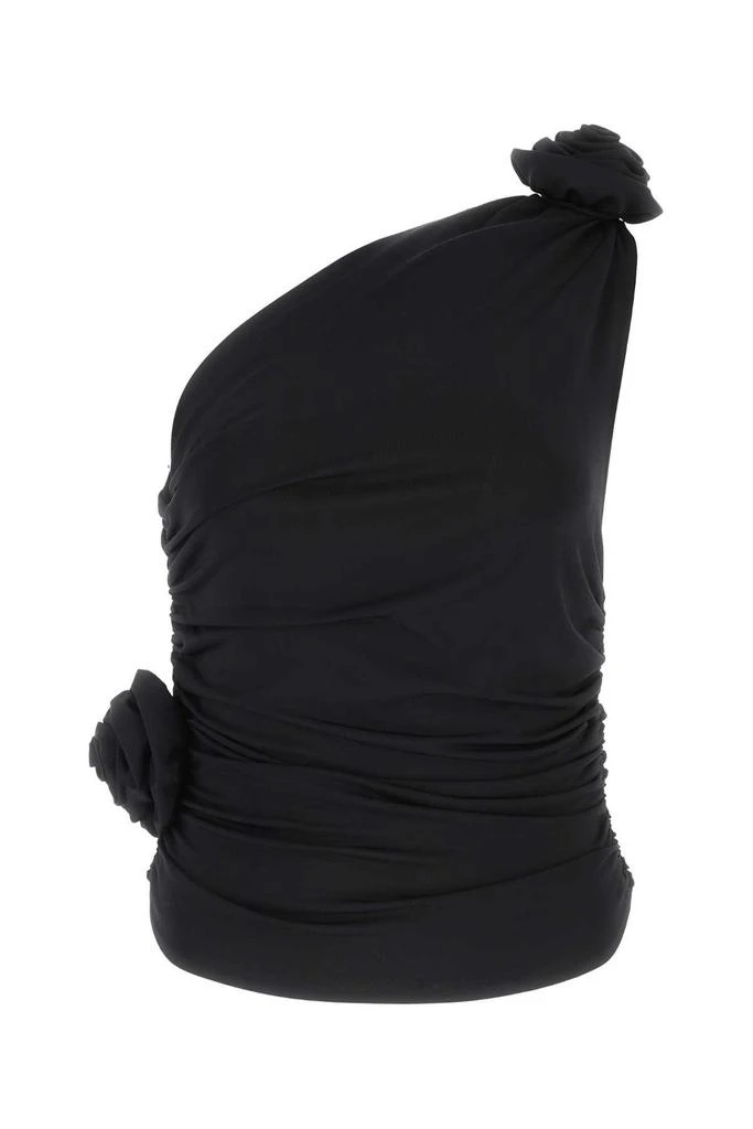 Magda Butrym Magda Butrym Flower Embellished Ruched One-Shoulder Top 1