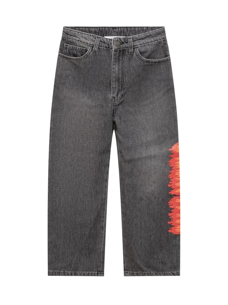 Palm Angels Palm Angels Kids Logo-Patch Straight Leg Jeans 1