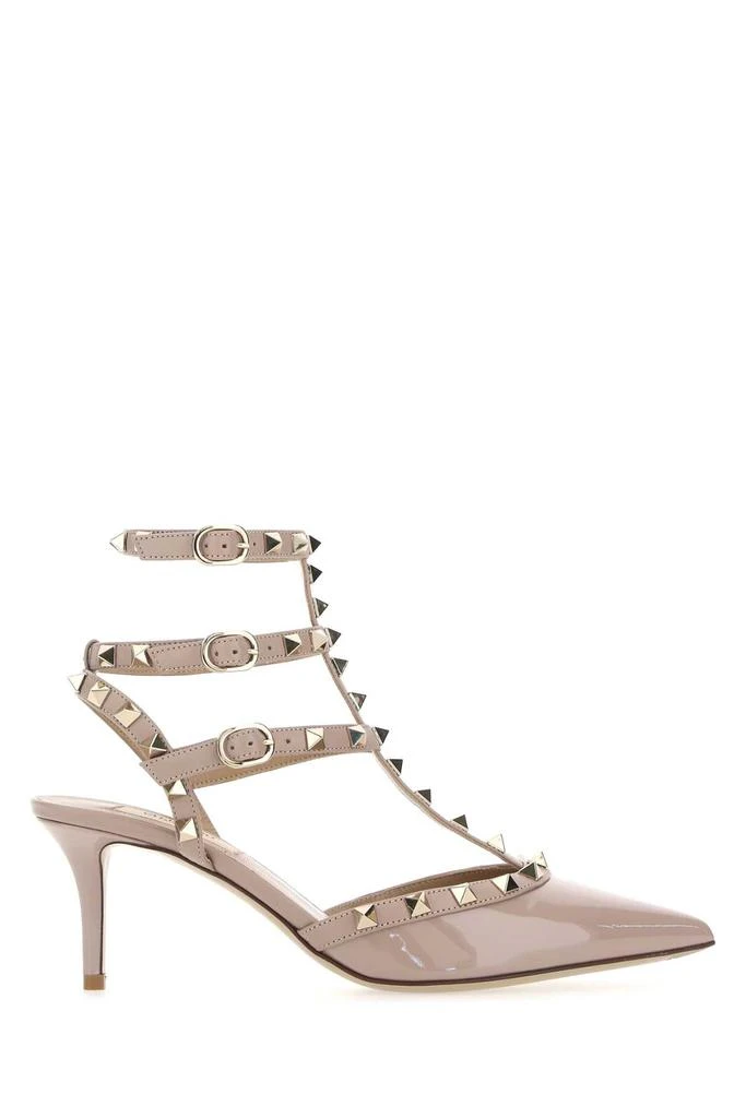 Valentino Antiqued Pink Leather Rockstud Pumps 1