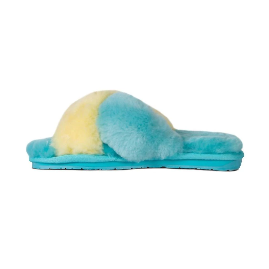 Cloud Nine Ladies Duo-Tone Emma Sheepskin Slipper In Blue/yellow 2