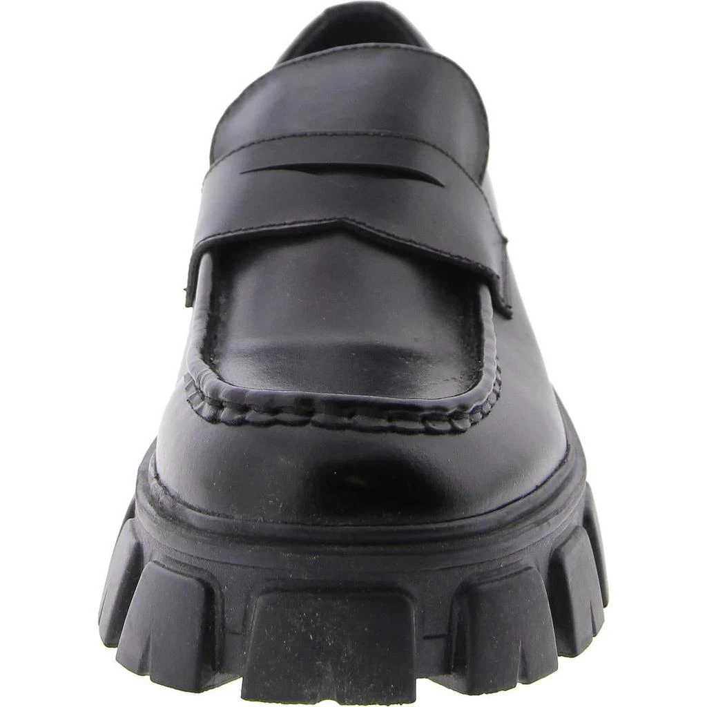 Steve Madden Centro Womens Leather Block Heel Loafers 3