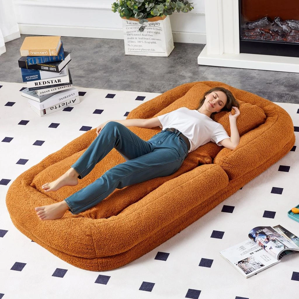 Streamdale Furniture Streamdale Folding Plush Floor Lounge Chair - Adjustable 2