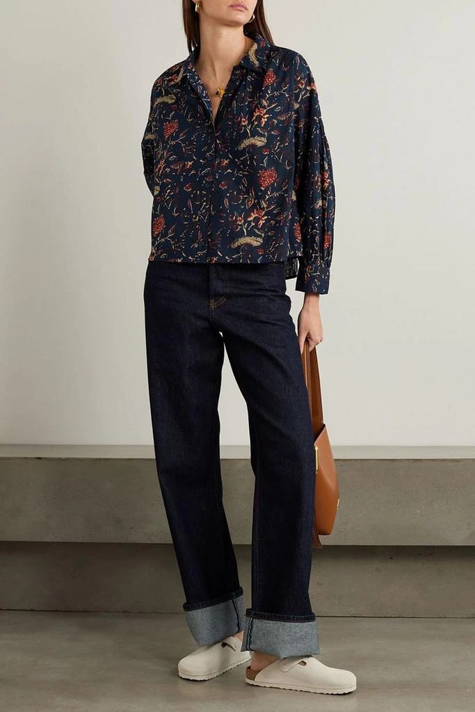 Apiece Apart Kira Blousy floral-print cotton blouse 2