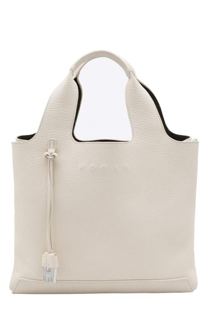 スモールHOGAN SCRIPT SHOPPING BAG Hogan Script Shopping Bag Small BLACK for