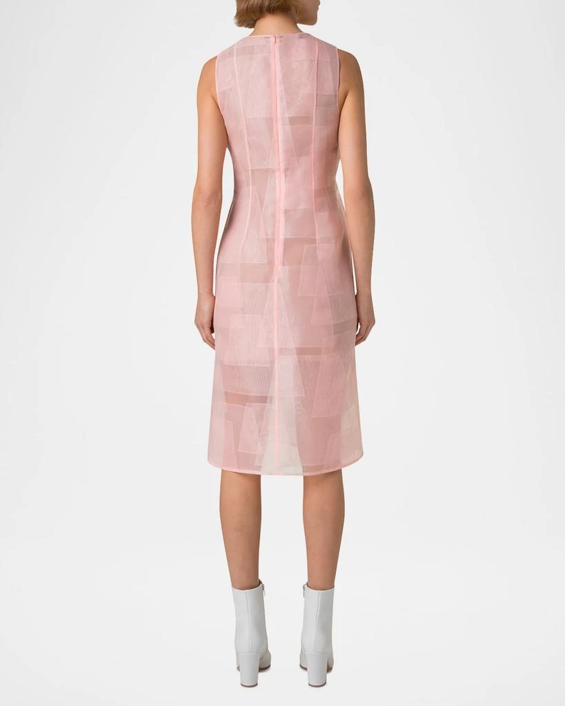 Akris Layered Trapezoid Techno Organza Sleeveless Dress 3