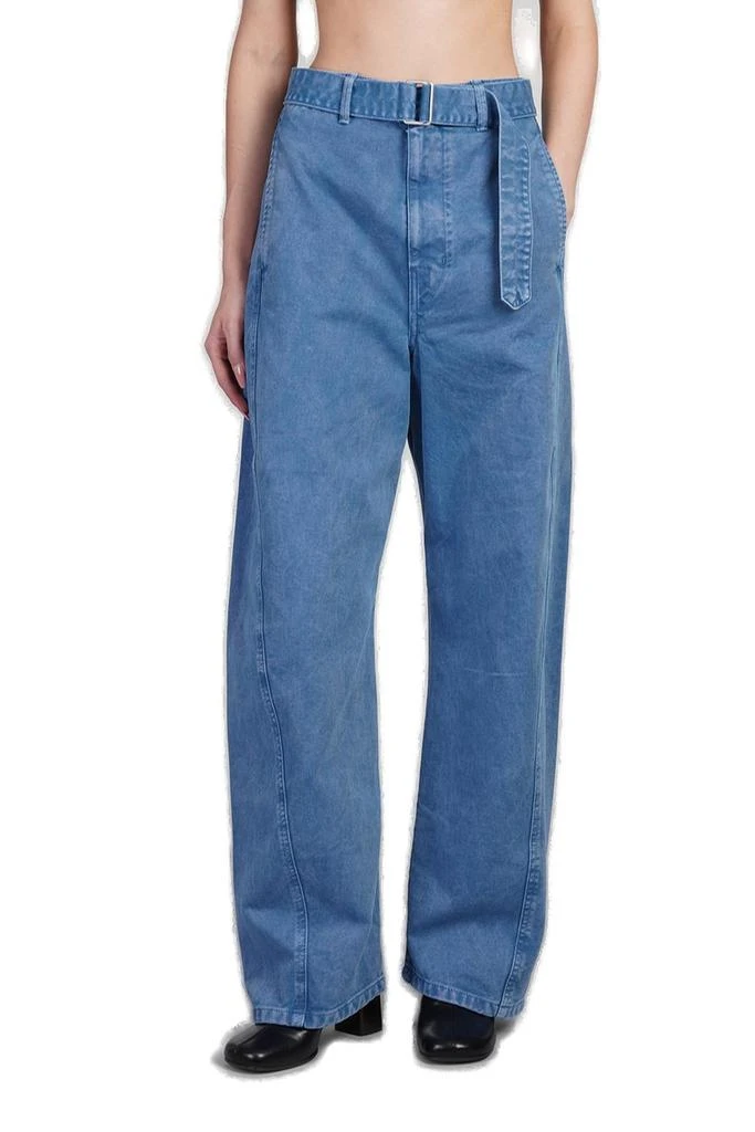 Lemaire Lemaire Belted Straight Leg Denim Jeans 1