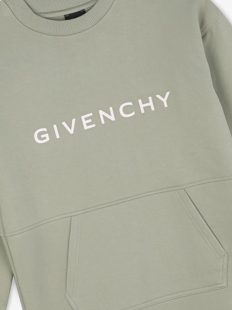 Givenchy Givenchy Girls Logo Sweater Dress in Green 4