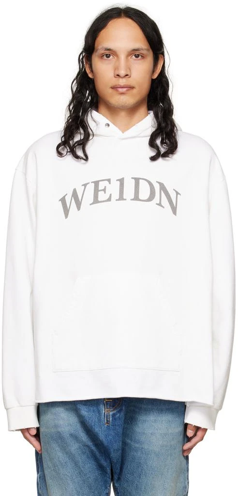 We11done White Distressed Hoodie 1