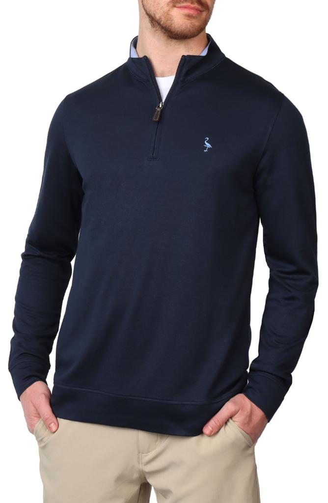 TailorByrd Modal Blend Quarter Zip Polo