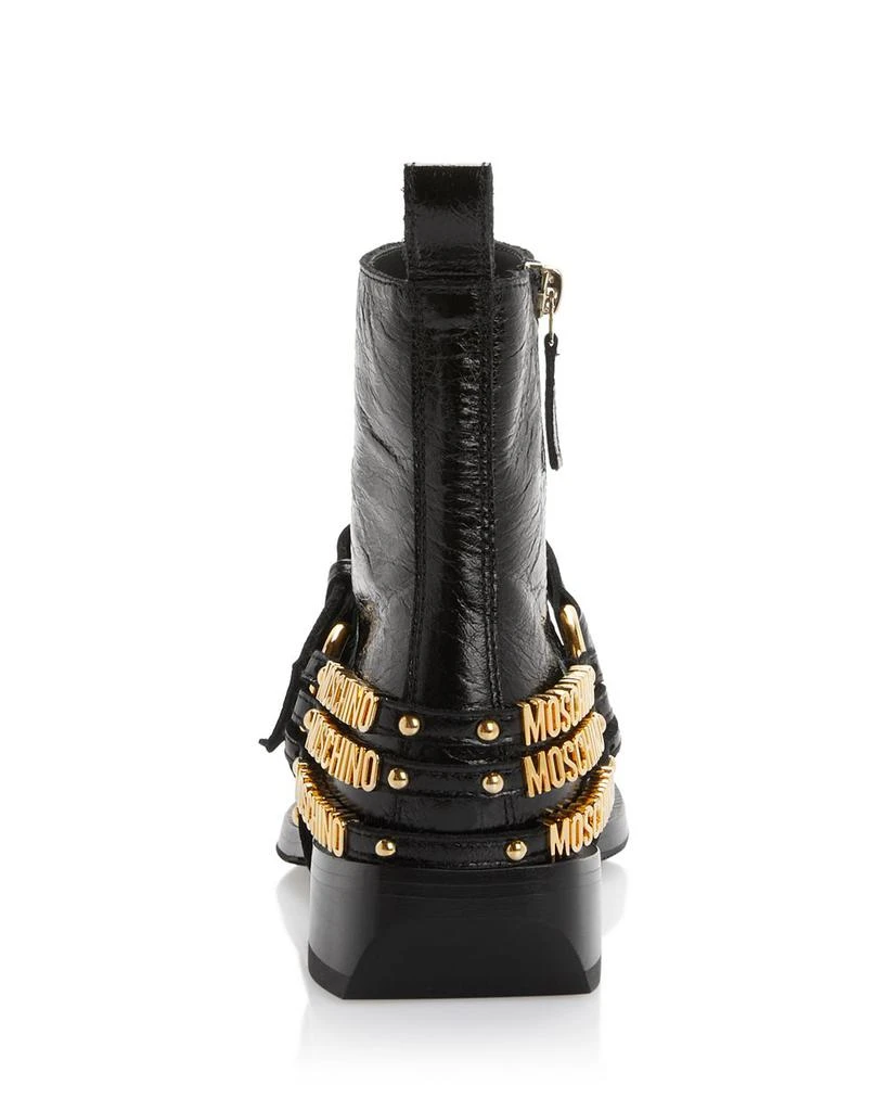 Moschino Women's Logo Harness Ankle Boots 4