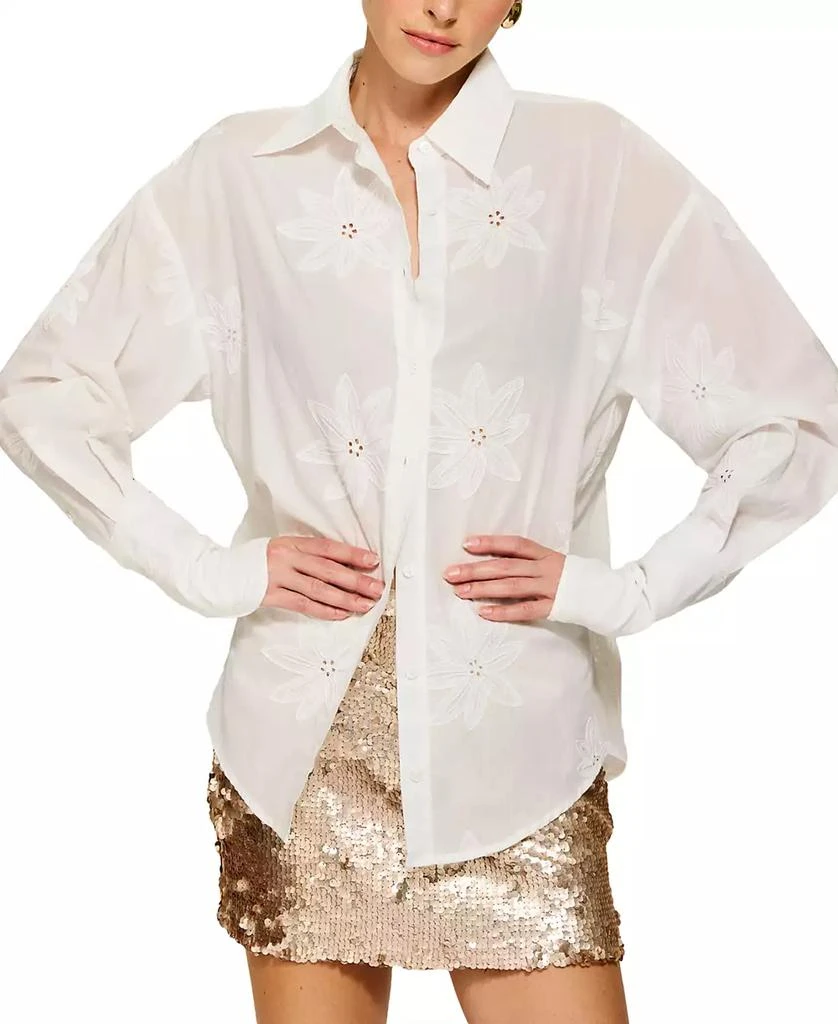 Line & Dot Women's Naida Sequin Mini Skirt 4