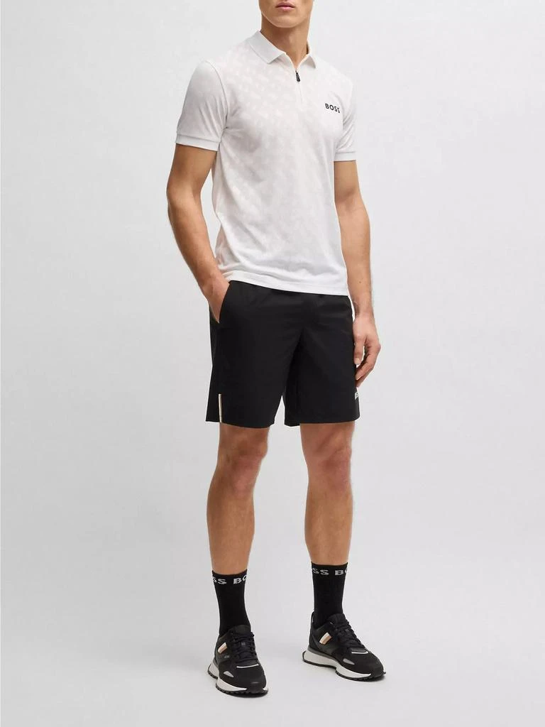 Hugo Boss Active Quick-Dry Polo Shirt with Gradient Monogram Jacquard 6