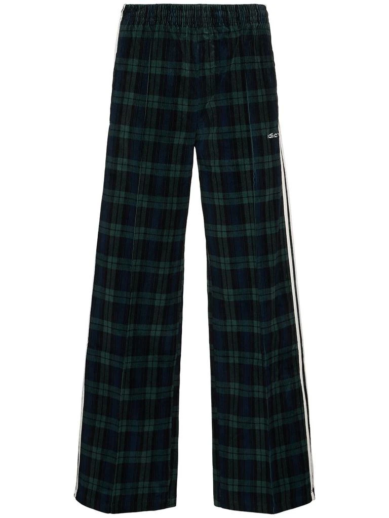 Adidas Corduroy Tartan Wide Leg Pants 1
