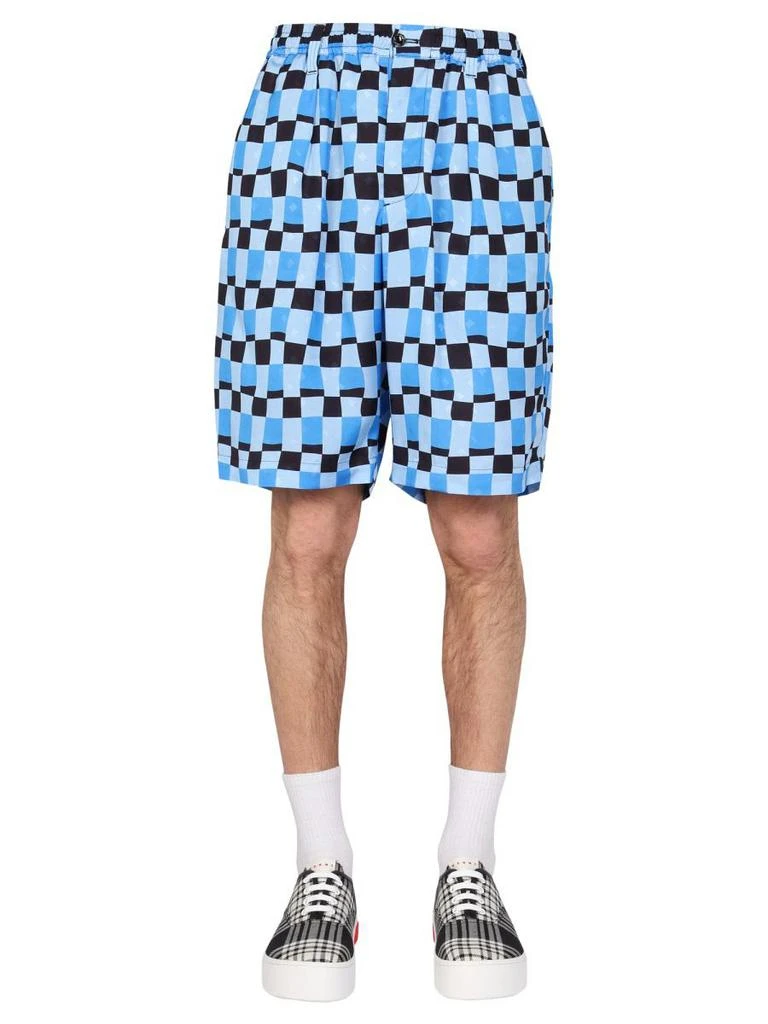 Marni Marni Check Print Bermuda Shorts 1
