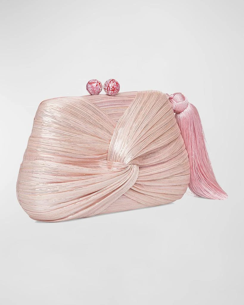 Rafe Rosie Draped Tasesel Straw Clutch Bag 6