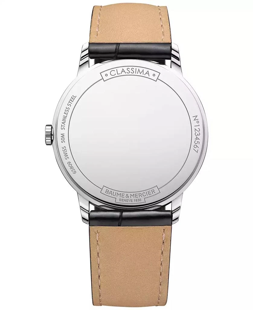 Baume & Mercier Men's Swiss Classima Black Leather Strap Watch 40mm M0A10323 2