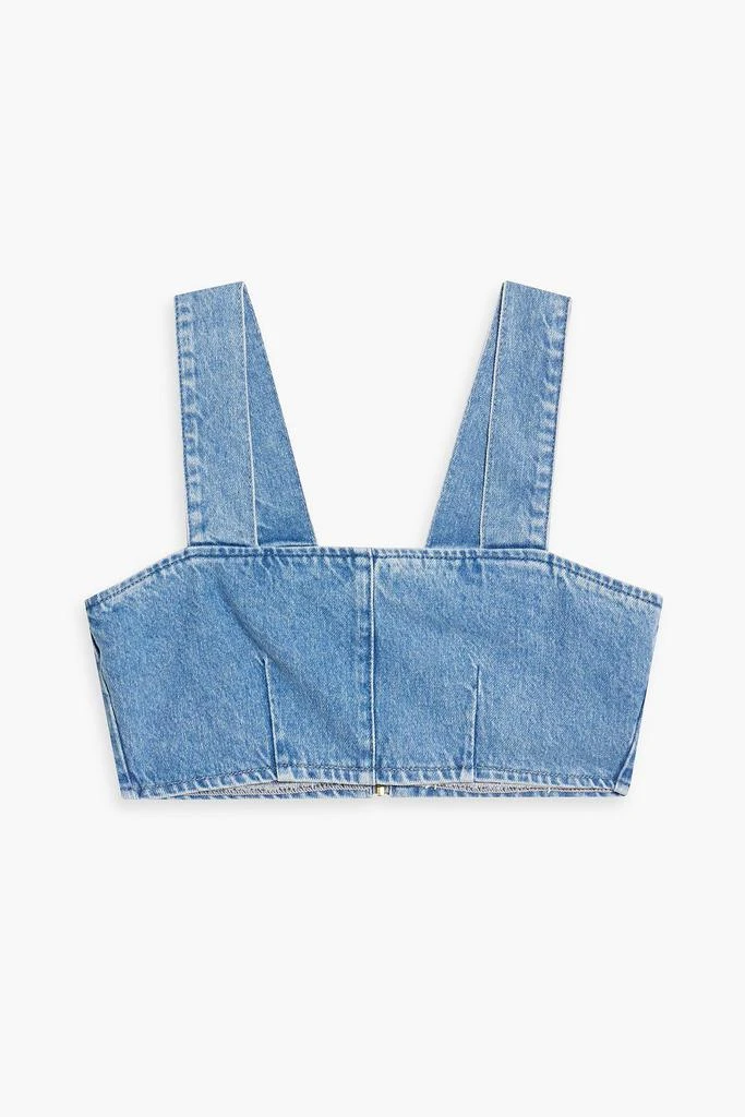 TRIARCHY Josephine cropped denim top 1