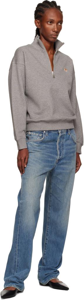 Maison Kitsune baby fox ハーフジップ スウェット MAISON KITSUNE（メゾン キツネ） スウェットシャツ BABY FOX ベイビー
