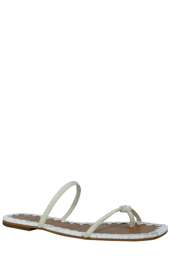 BCBG BALI MAGNOLIA LEATHER FLAT SANDAL 1