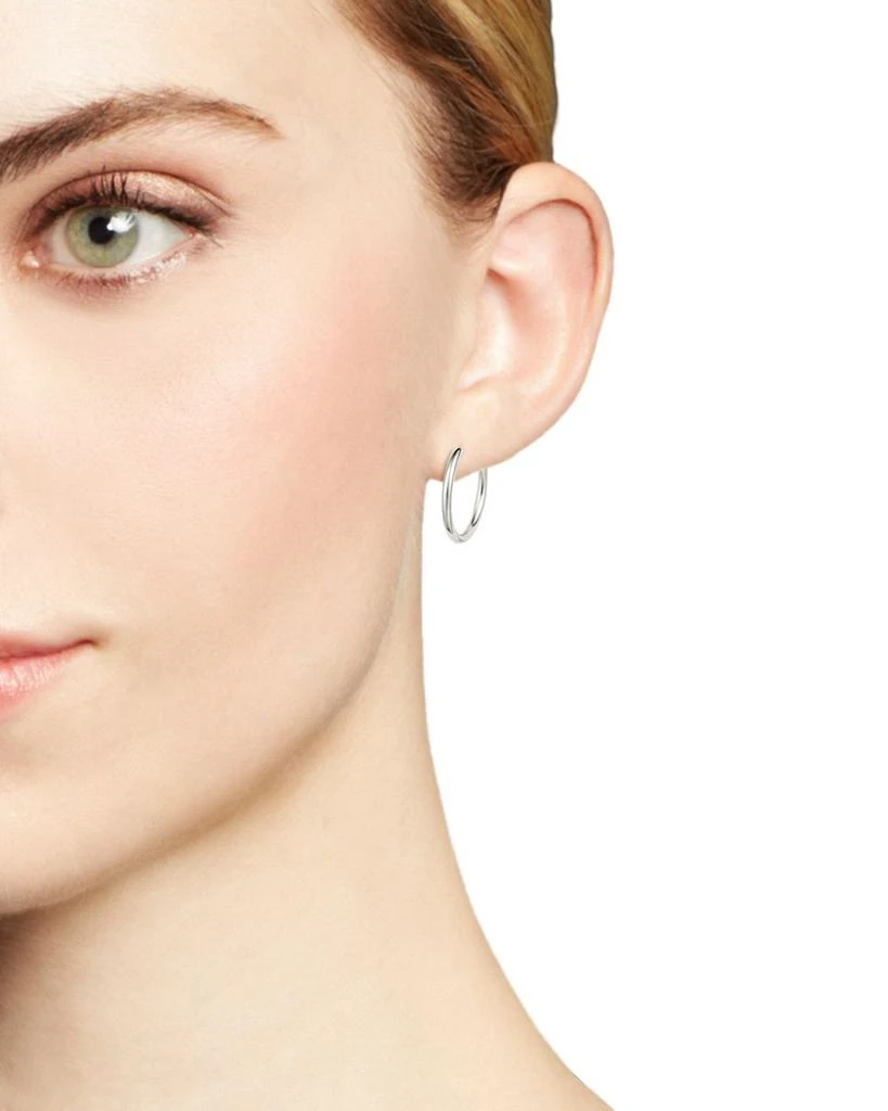 Bloomingdale's 14K White Gold Endless Hoop Earrings 2