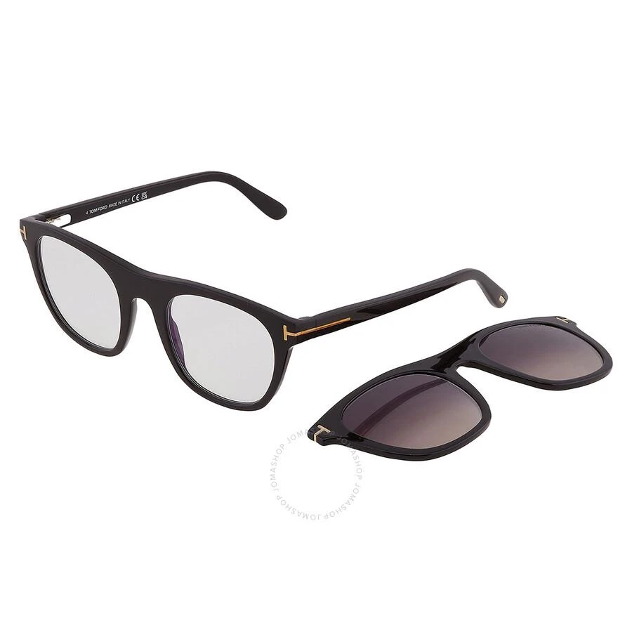 Tom Ford Blue Light Block With Grey Gradient Clip-On Oval Men's Eyeglasses FT5895-B 001 51 3