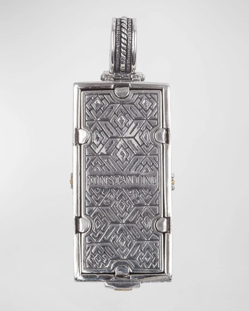 Konstantino Men's 18K Gold/Silver Carved Ferrite Pendant 2