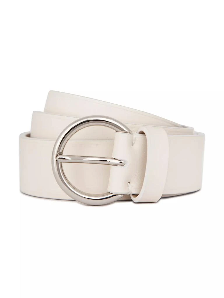 Vince Flat Leather Ring Buckle Belt 1