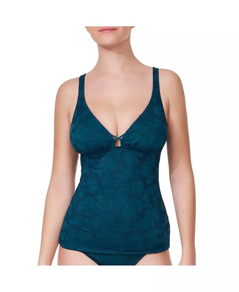 Gottex Women
s Jolene Textured V Neck Tankini Top