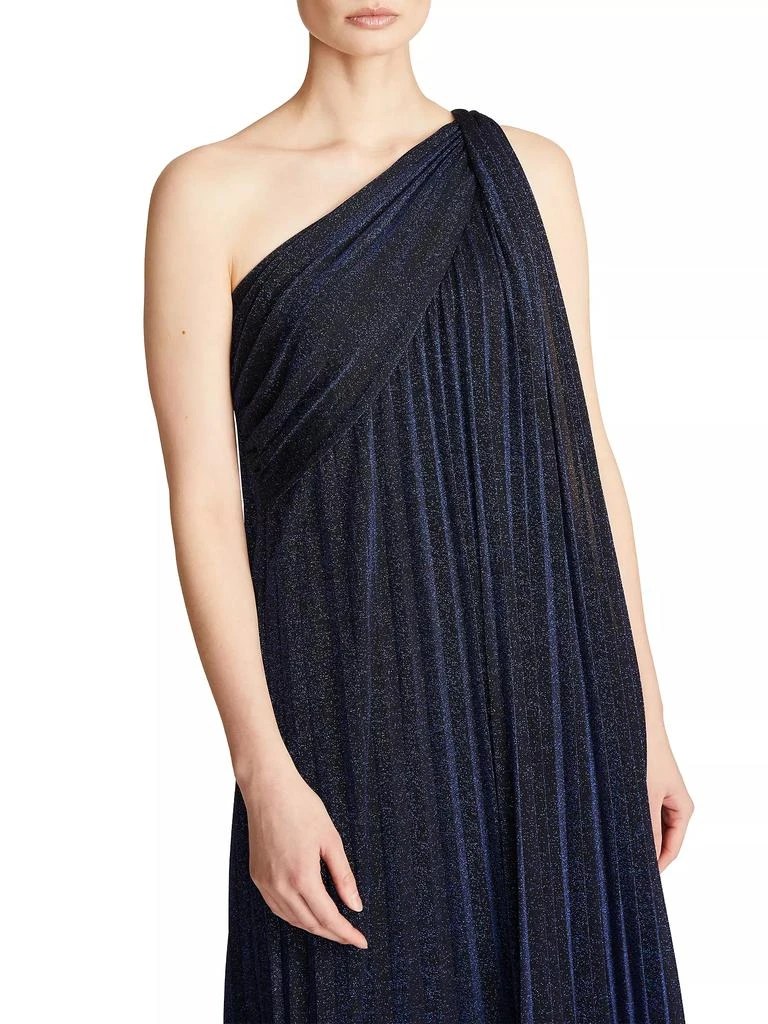 Halston Priya One-Shoulder Draped Gown 6