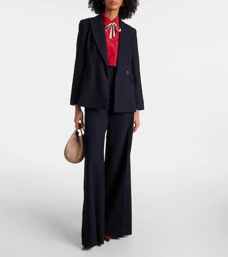 Max Mara Apollo bow-detail silk crêpe blouse 2