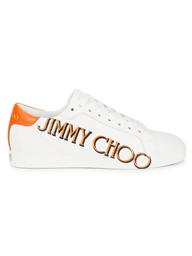 Jimmy Choo Kai Logo-Print Leather Low-Top Sneakers 1