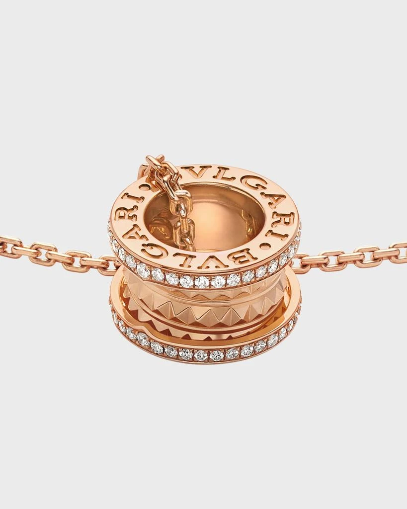 BVLGARI B.Zero1 Rock Pave Pendant Necklace in 18K Rose Gold 3