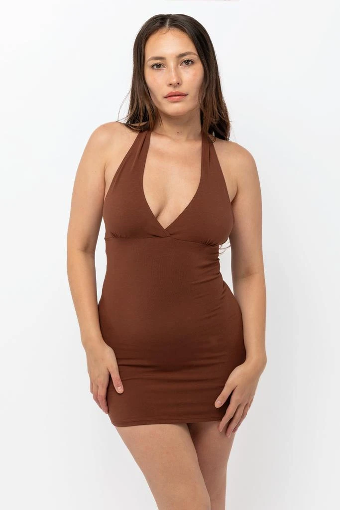 Los Angeles Apparel 8372 - Cotton Spandex Halter Mini Dress 10