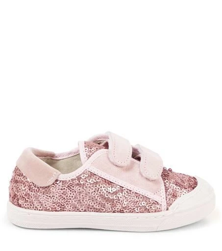 PEPE Villas sequined leather-trimmed sneakers 4