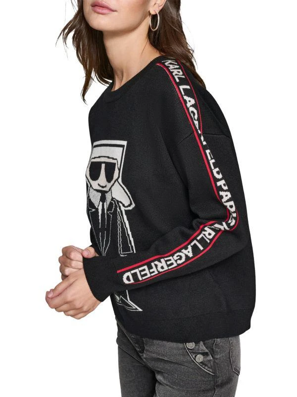 Karl Lagerfeld Paris Logo Karl Emoji Graphic Sweater 3