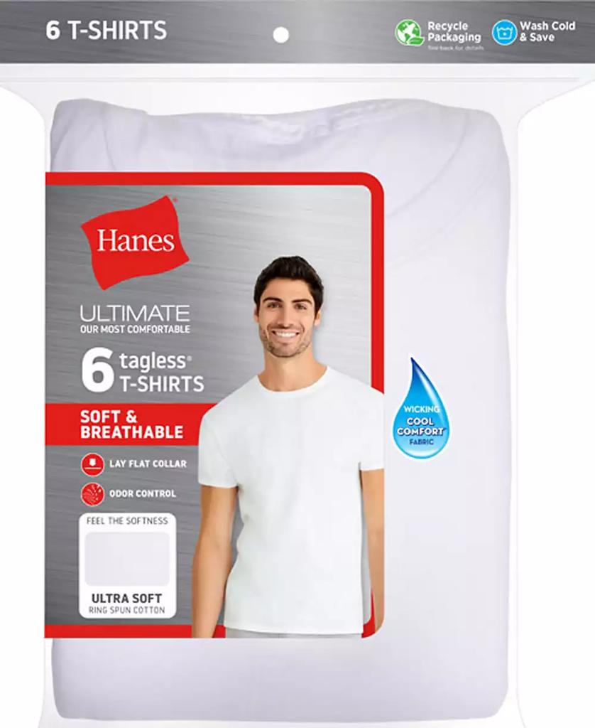 Hanes Men's Ultimate 6pk. Crewneck Undershirts