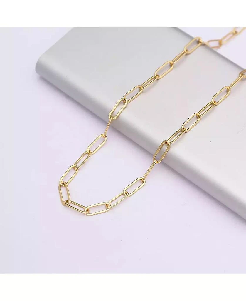 GiGiGirl Stylish Teens/Young Adults 14k Gold Plated Cable Link Chain Adjustable Necklace 2