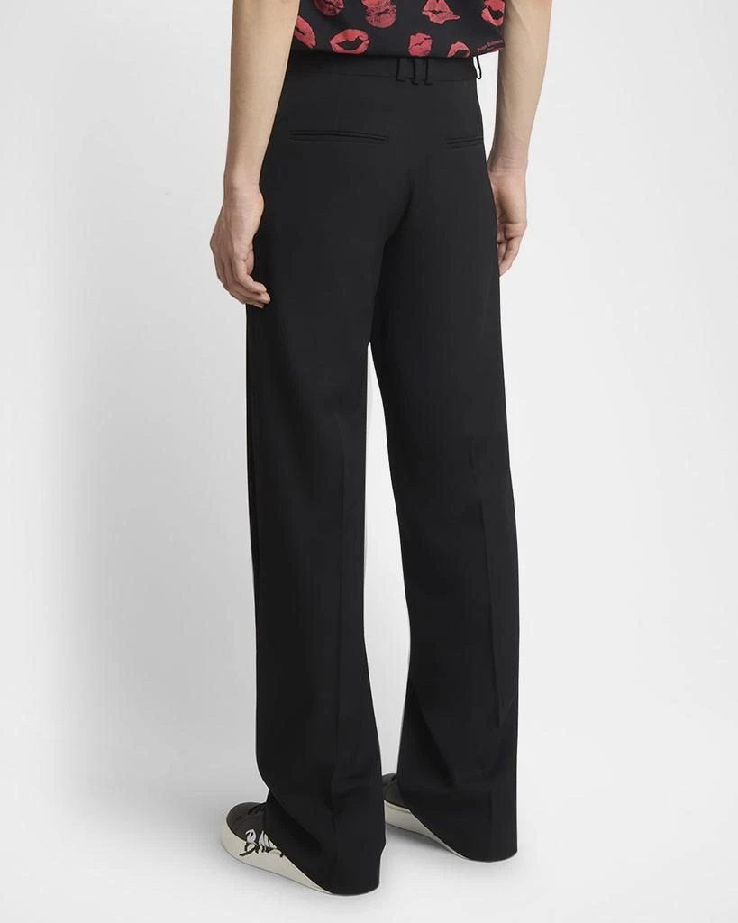 Balmain Men's Pleated Wool Pants 4