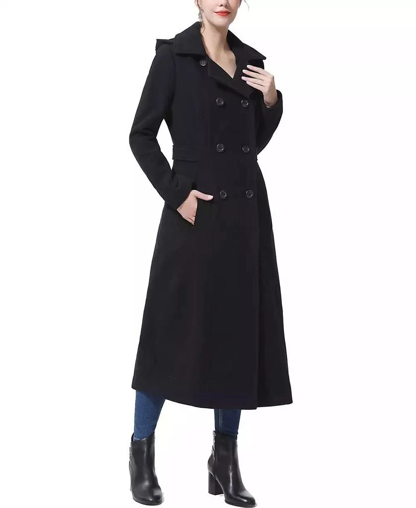 kimi + kai Women's Laila Long Hooded Wool Walking Coat 4