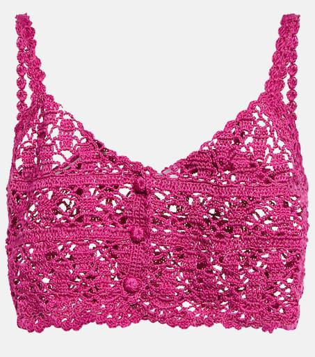 ANNA KOSTUROVA Bianca crochet cotton crop top