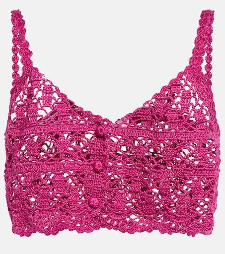 ANNA KOSTUROVA Bianca crochet cotton crop top 1