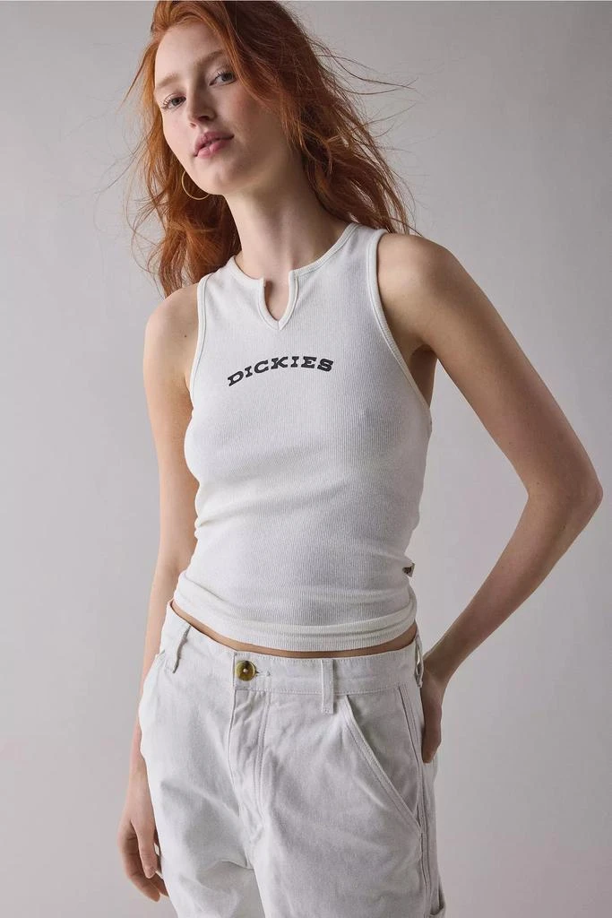 DICKIES Dickies Graphic Split V-Neck Cropped Tank Top 1