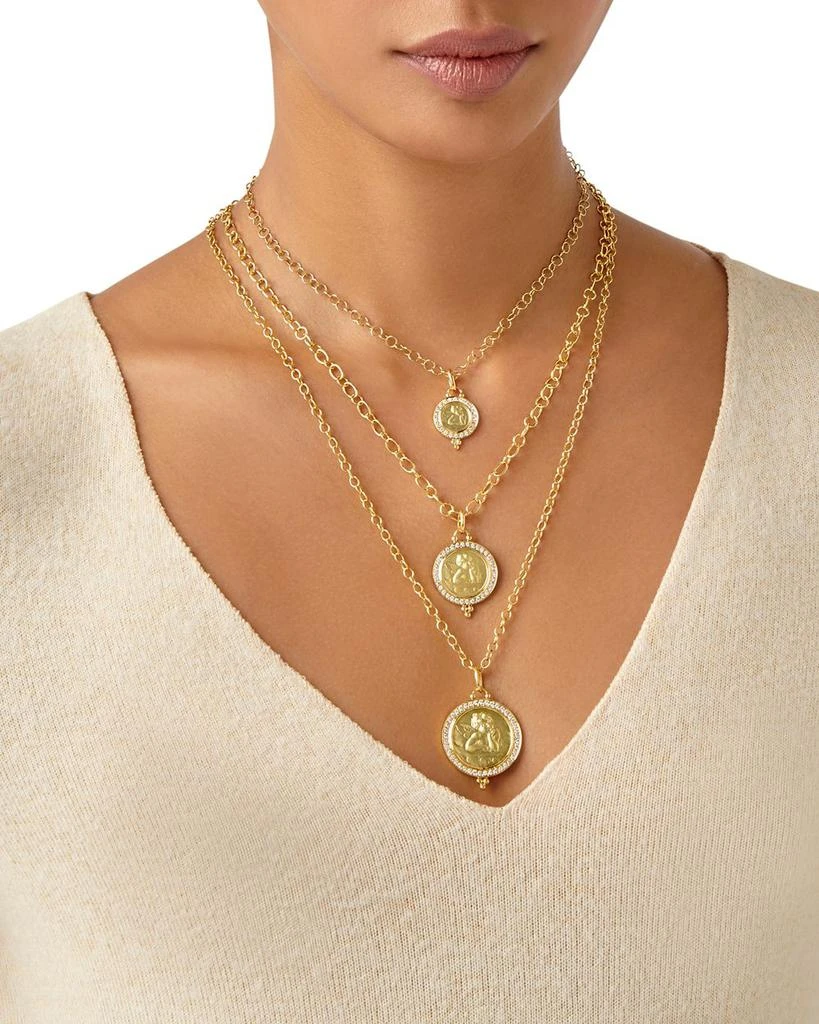 Temple St. Clair 18K Gold 10mm Angel Pendant with Diamond Pavé 2