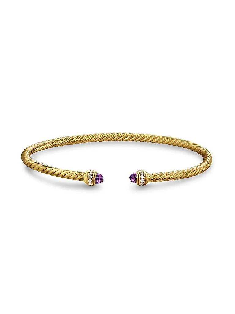 David Yurman Classic Cablespira Bracelet in 18K Yellow Gold and Diamonds 4