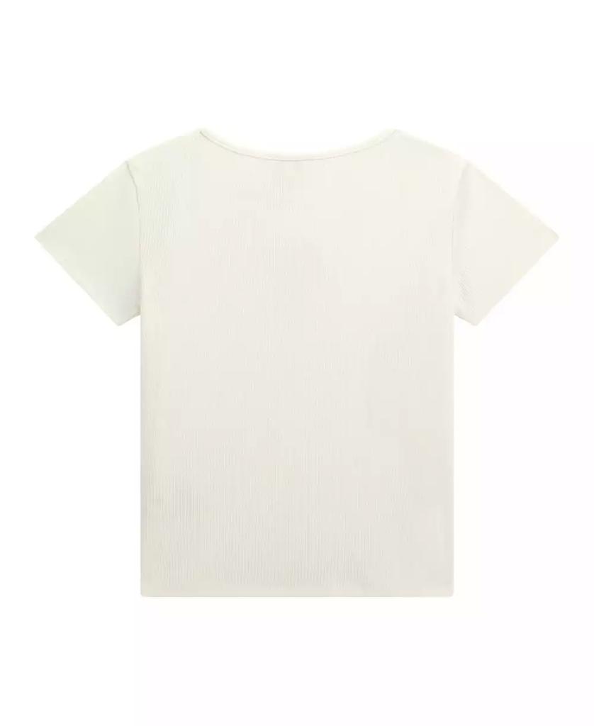 GUESS Big Girl Short Sleeve with Shiny Foil Print Logo T-Shirt