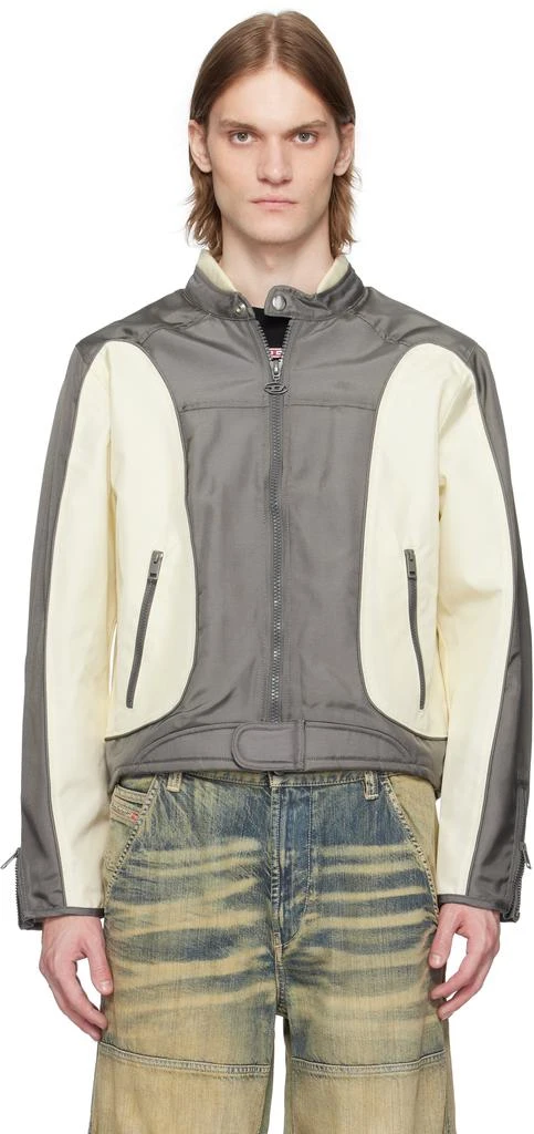 Diesel Off-White & Gray J-Blink-A Jacket 1