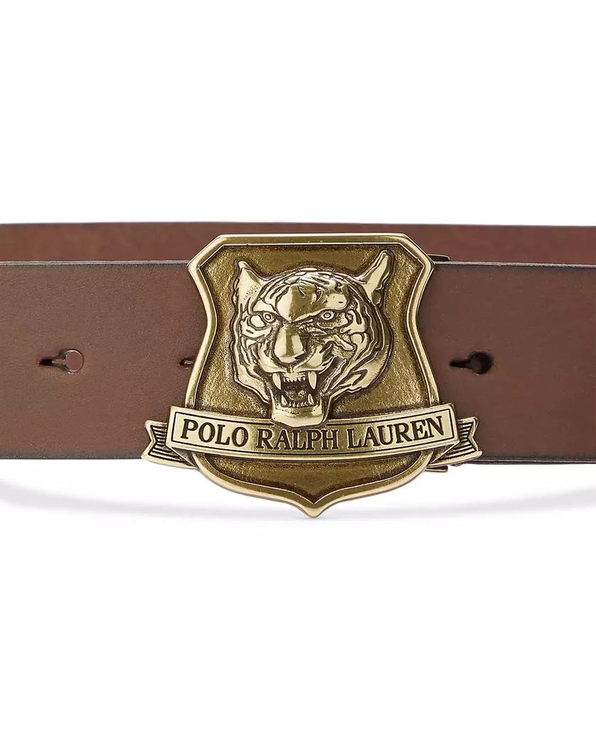 Ralph Lauren Men's Tiger-Buckle Leather Belt 2