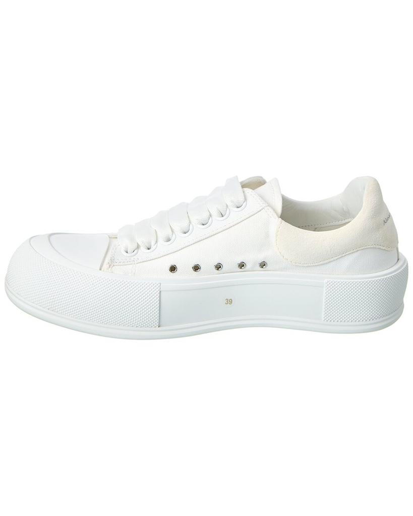 Alexander McQueen Deck Plimsoll Canvas & Suede Sneaker